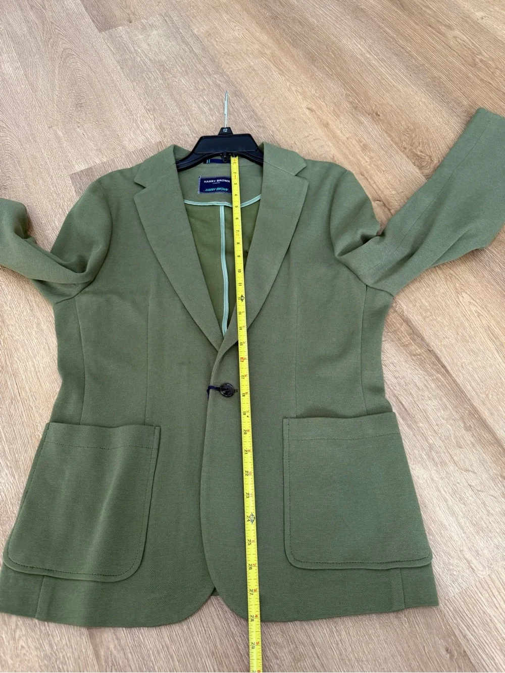 Harry Brown/Blazer/Mens/Sz.40Reg./Green/Patch Pocket/Boxy Fit/One Button/Soft/